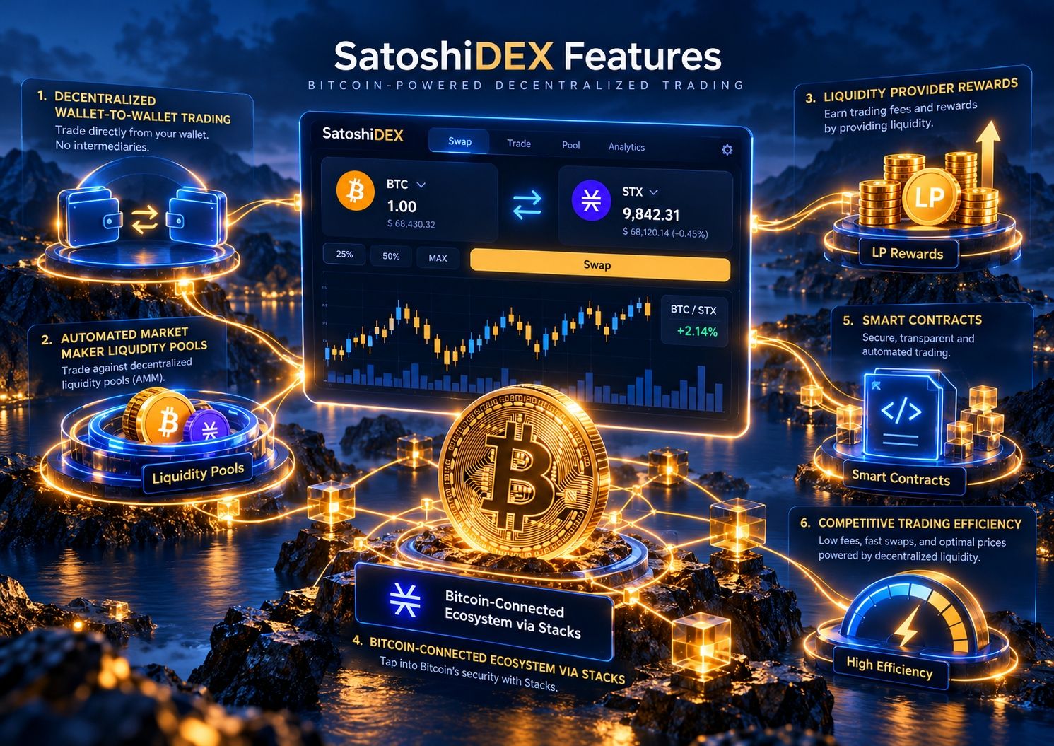 satoshiDEX features