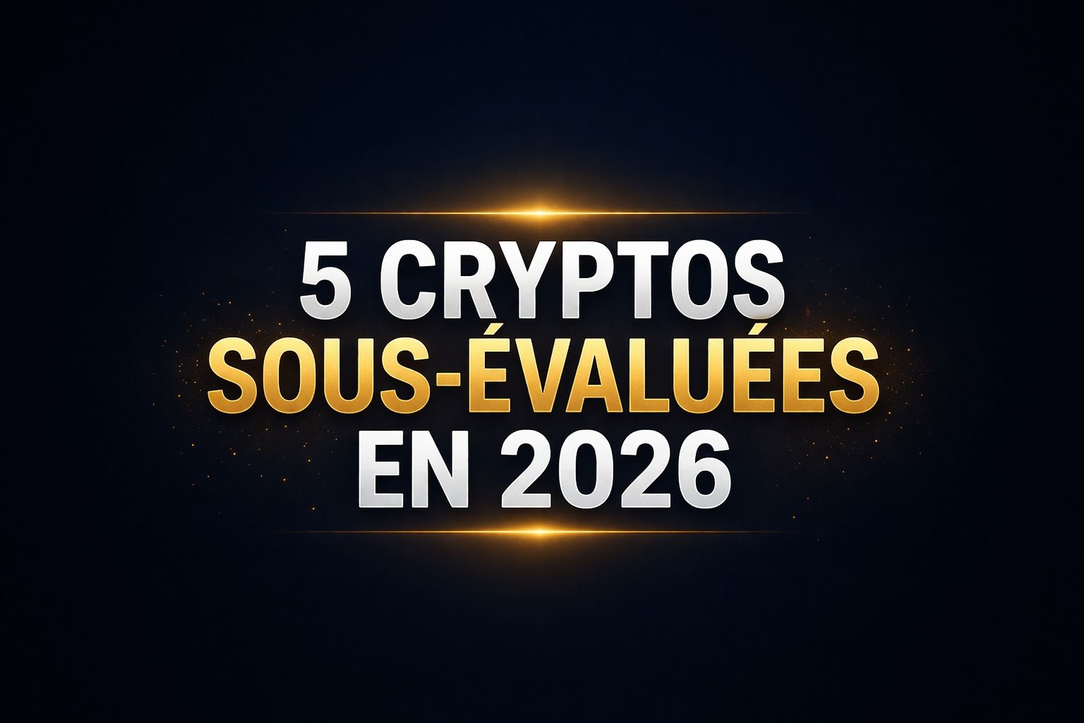 5 cryptos sous-évaluées en 2026