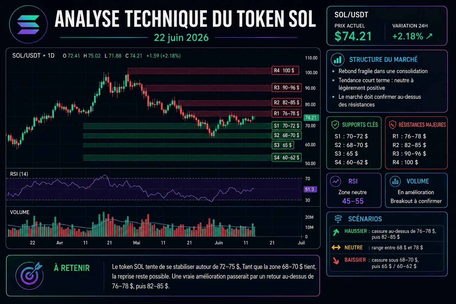 analyse technique du token SOL