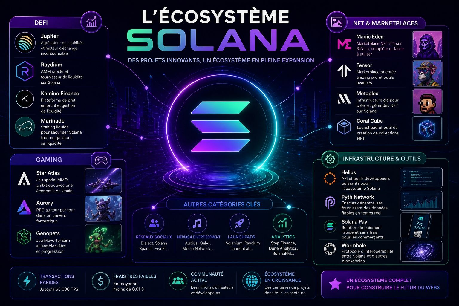 Projets construits sur Solana