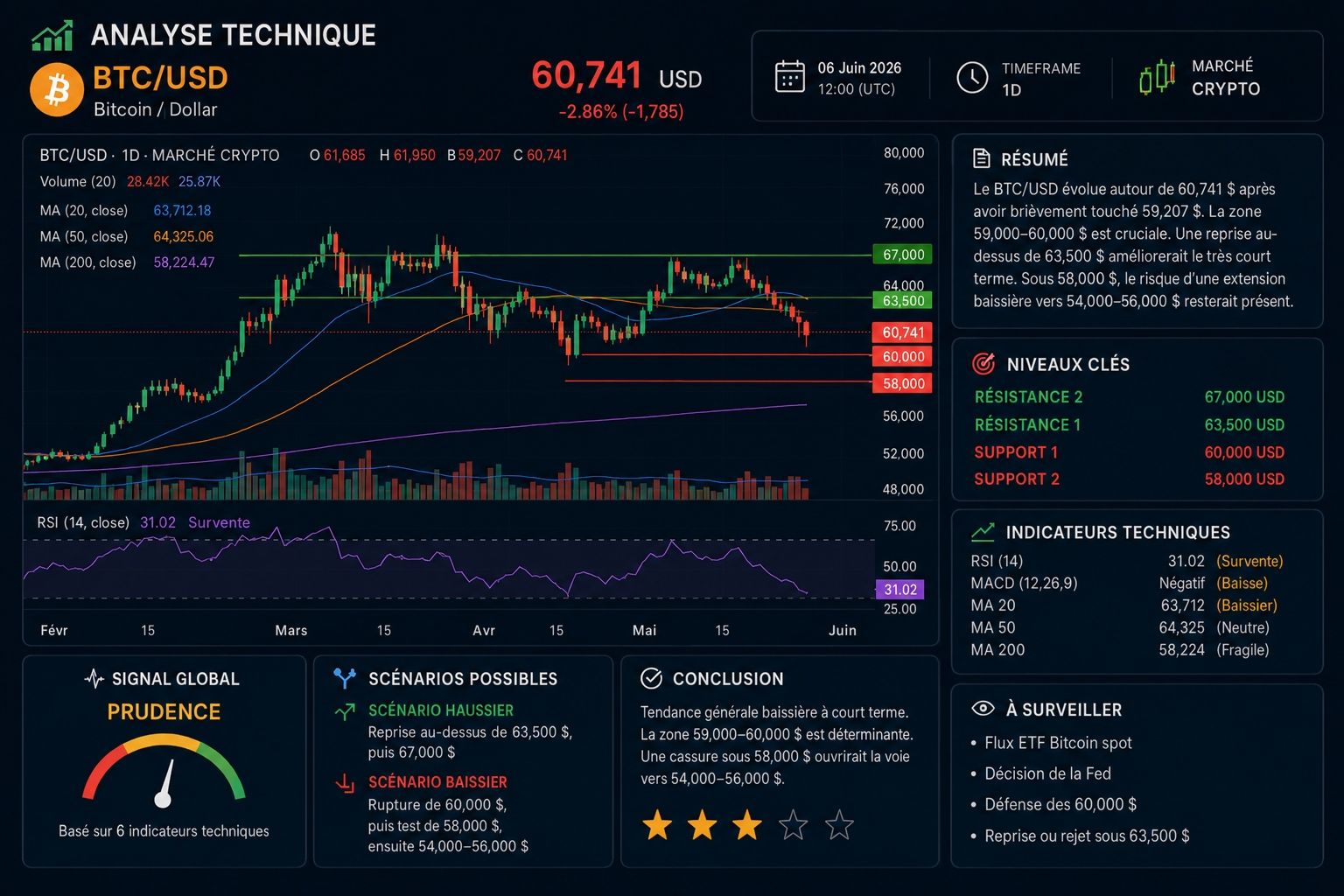 Analyse technique du Bitcoin