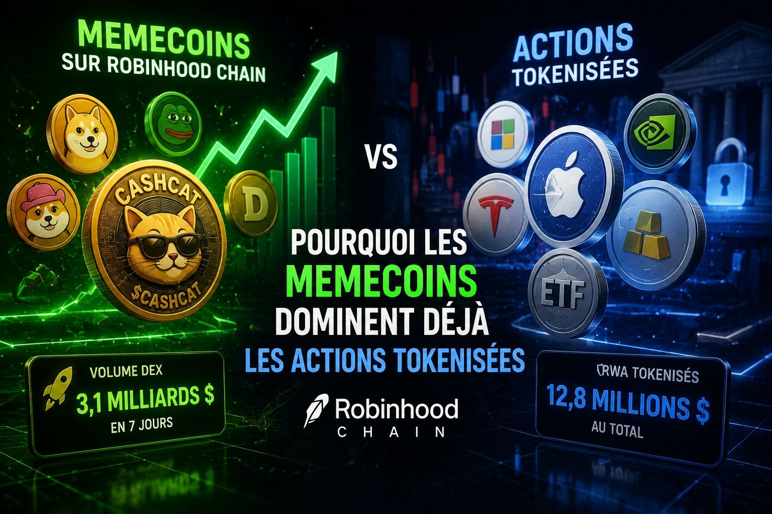 Memecoins sur Robinhood Chain