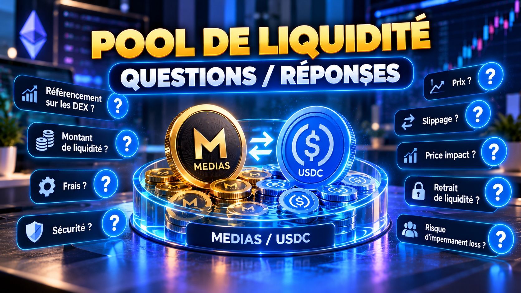 créer une pool de liquidité, questions et réponses